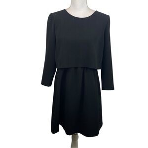 Sezane | Black Split Back Bow Tie Close Mini Dress